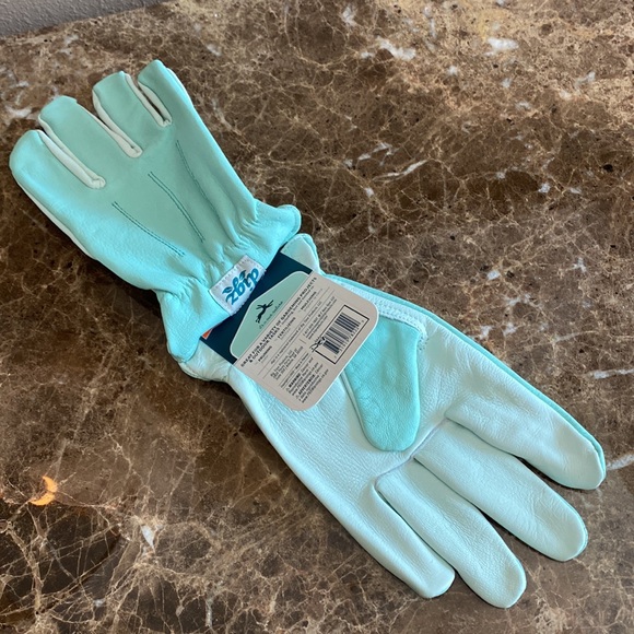 Digz Full Grain Goatskin Large Garden Gloves, 100% Goat Leather, Mint Green, NWT - Picture 4 of 8